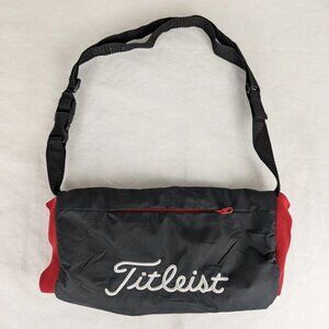 Titleist Golf Hand Warmer Stay Dry Black & Red Fleece Lined Waist Pack